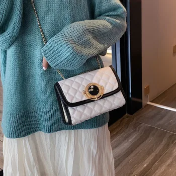 

Women Handbag 2019 New Korean Fashion Casual Plaid Chain Shoulder Messenger Bag Famous Classic Bran Designer Crossbody Bag