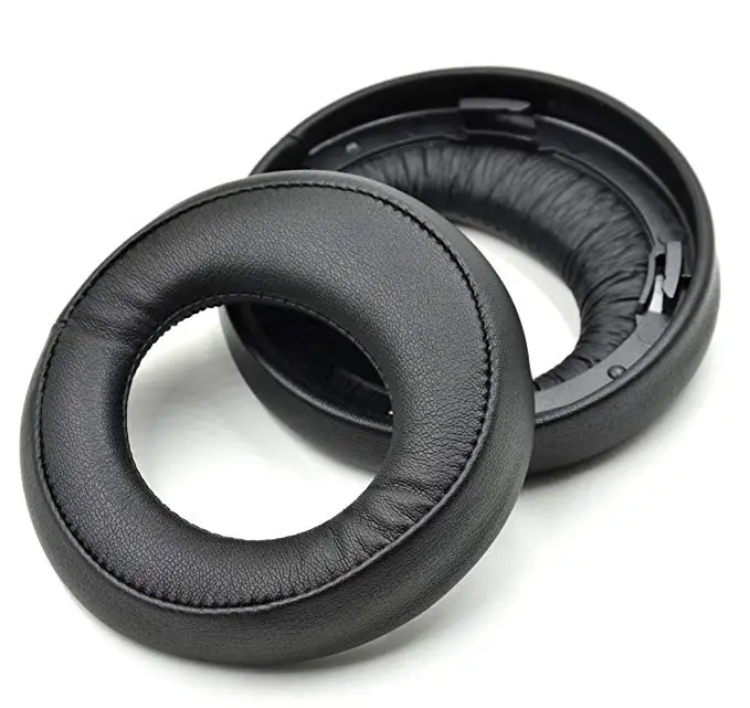 

Carberon Replacement Ear Pads Compatible with Sony PS3/PS4 V1 and V2 Gold Wireless Headphones (Black, Protein PU)