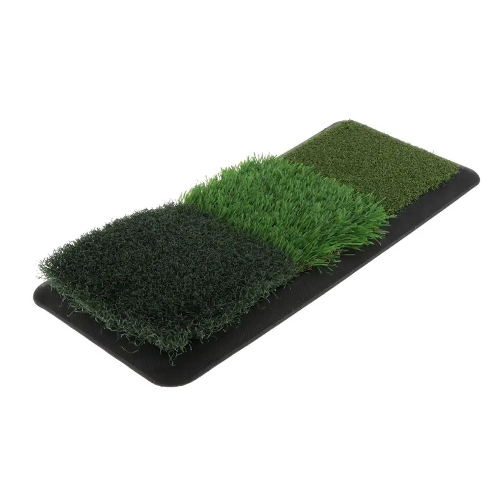 

Golf Hitting Mat - 3 in 1 Foldable - Practice Turf Backyard or Indoor Chipping Mat - Portable & Durable