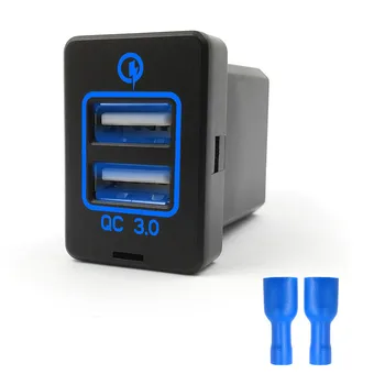 

Quick Charge 3.0 Dual USB Car Charger For TOYOTA Camry Corolla RAV4 Reiz Cruiser