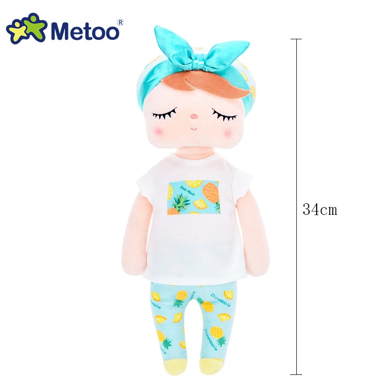 no box Metoo новые на подкладке из плюша и мягкие милые милый кролик Животные для детей игрушки кукла Анджела для девочек на день рождения; Рождественский подарок фруктовая серия - Цвет: no box