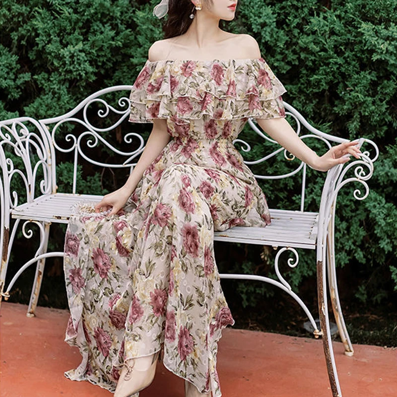Off Shoulder Dress Summer 2021 Midi 