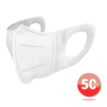 

50PCS Face Mask Safety Face Mask 4 layer Anti Droplet Particle Pollen Dust-proof Protect Respiratory Mouth Mask