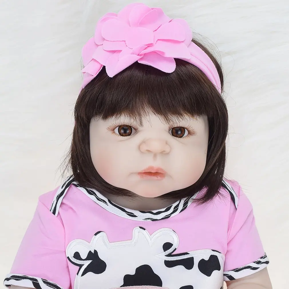 55 см Reborn Baby Doll тканевый корпус с плюшевым мишкой детский силиконовый babydoll Playmate подарок для девочек детские игрушки Bebe Reborn