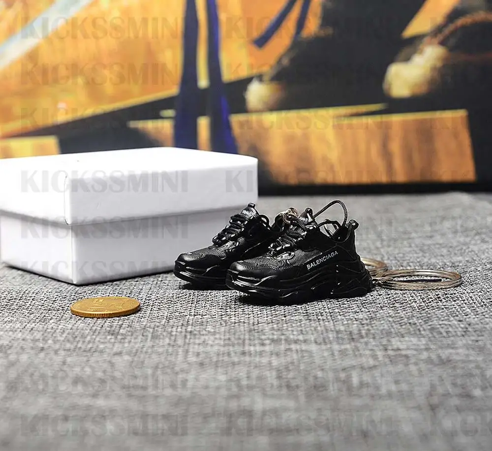 Дропшиппинг тапки обуви брелок 1 3D мини-кроссовки "UNC" Спортивная обувь тапки брелки - Color: a pair w metal  ring