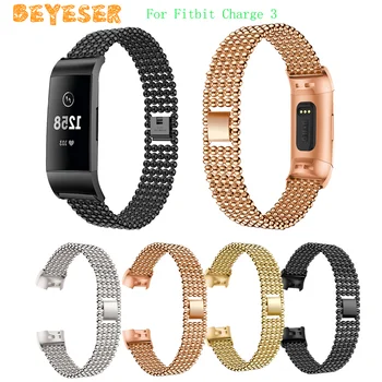 

Bracelet Alloy For Fitbit Charge 3 Watch Strap Smart accessories Watch Band Replacement Watch Wristband fashion Strap Leisure