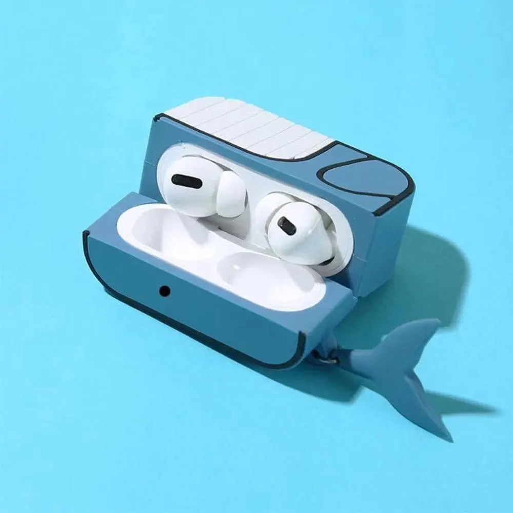 Silicone Case Protective Cover for Apple Airpods pro Bluetooth Earphone cute fish For Airpods Protective Cases Couple