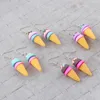 Boucles d'oreilles pendantes en résine pour femmes et filles, couleur bonbon, crème glacée, mignonnes, coréennes, bijoux pour enfants, cadeaux, nouvelle collection ► Photo 3/6