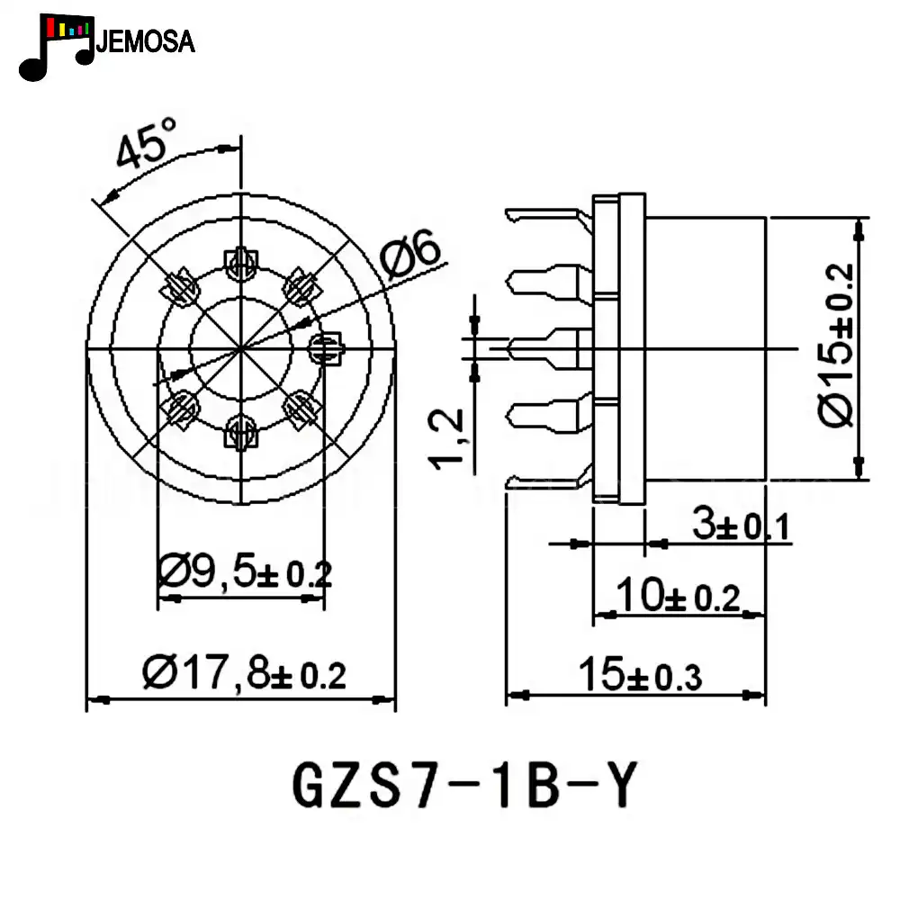 10pcs Plastic Vacuum Tube Socket 7 Pin Valve Base Gzs7 1b Y For