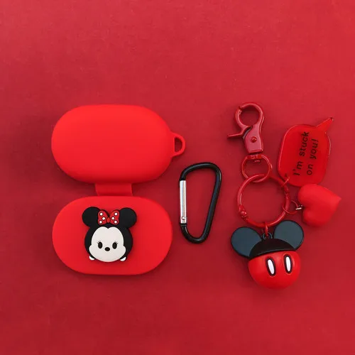 Брелок с фигурками из мультфильмов милый чехол для Airdots чехол для Xiaomi Redmi Airdots Молодежный мягкий силиконовый защитный чехол зарядная коробка - Цвет: 3