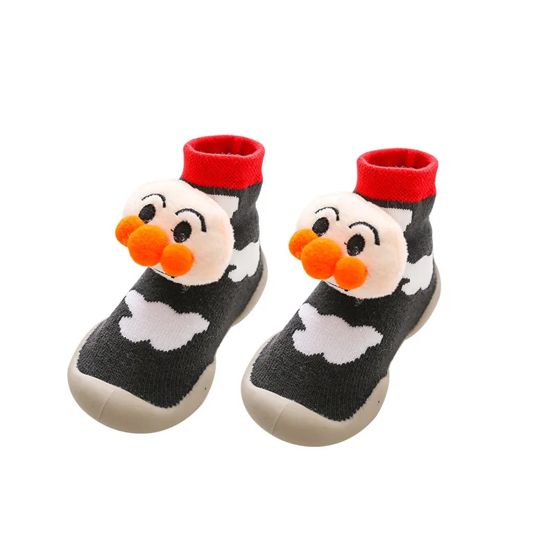Autumn And Winter New Rubber Toddler Shoes Boys And Girls Knitted Casual Shoes Cartoon Three-Dimensional Rubber Non-Slip Shoes