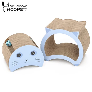 

Hoopet Cat Toy Scratching Post Board Cat Bed Toys for Cats Pet Corrugated Interactive Play House Cats Supplies