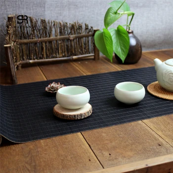 

RAYUAN Natural Bamboo Table Runner Placemat Tea Mats Table Placemat Pad Ceiling Decor Home Cafe Restaurant Decoration