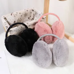 2021 New Fur Solid Color Ladies Earmuffs Autumn and Winter Warm and Comfortable Unisex Skiing Fur Headphones Casque Antibruit