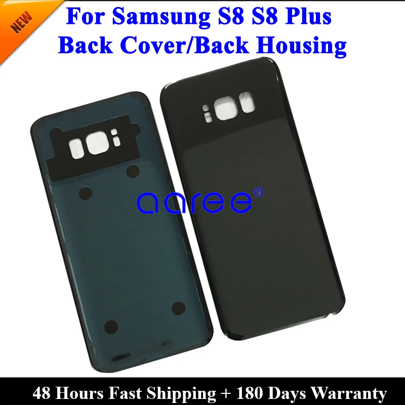 Крышка батарейного отсека для samsung S8 задняя крышка Корпус для samsung S8 Plus задняя крышка корпус дверь с клеем