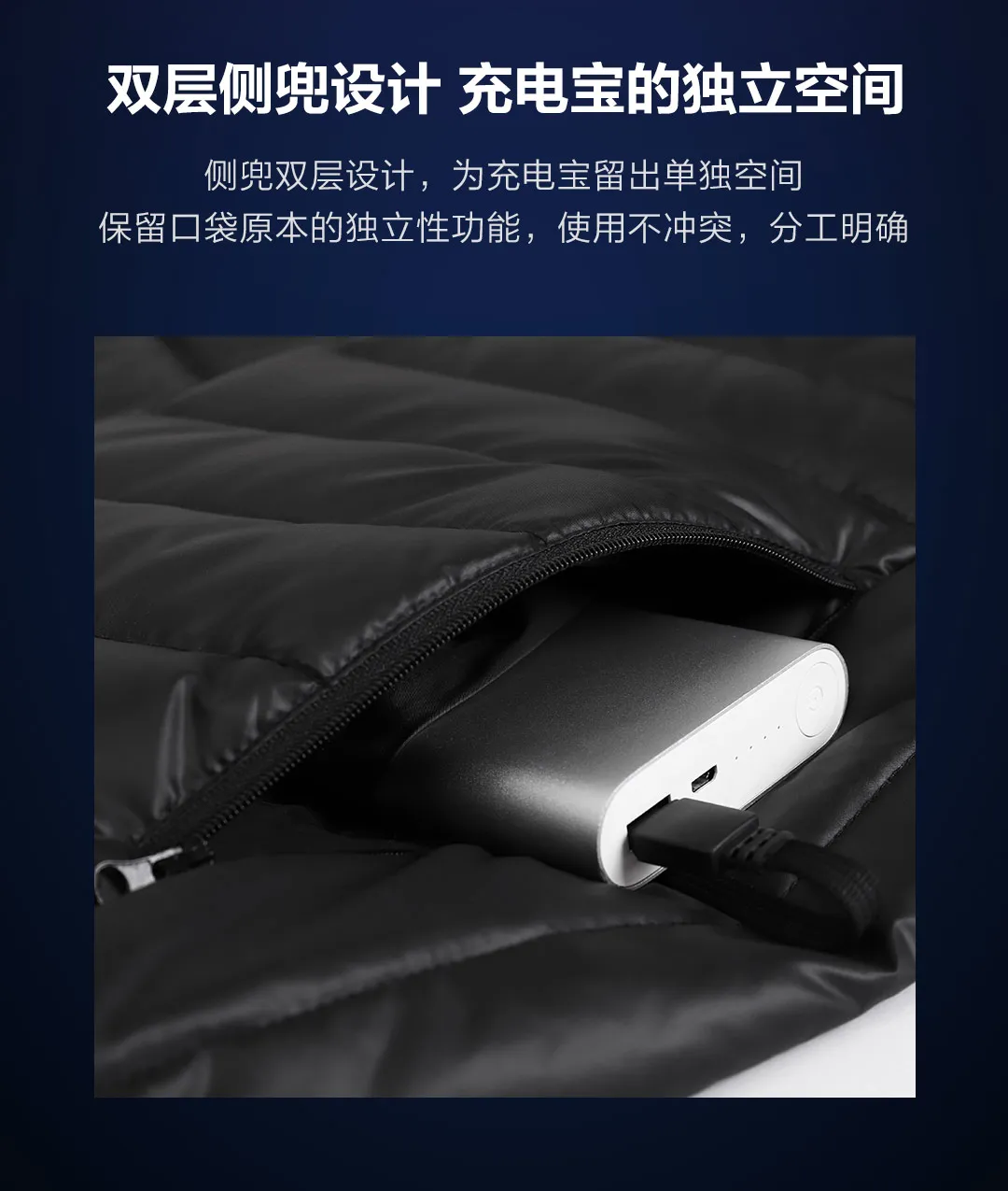 Xiaomi Youpin Cottonsmith 3в1 Электрический нагрев одежды мульти-зоны нагрева умный пуховик выдерживает 120 градусов ниже нуля