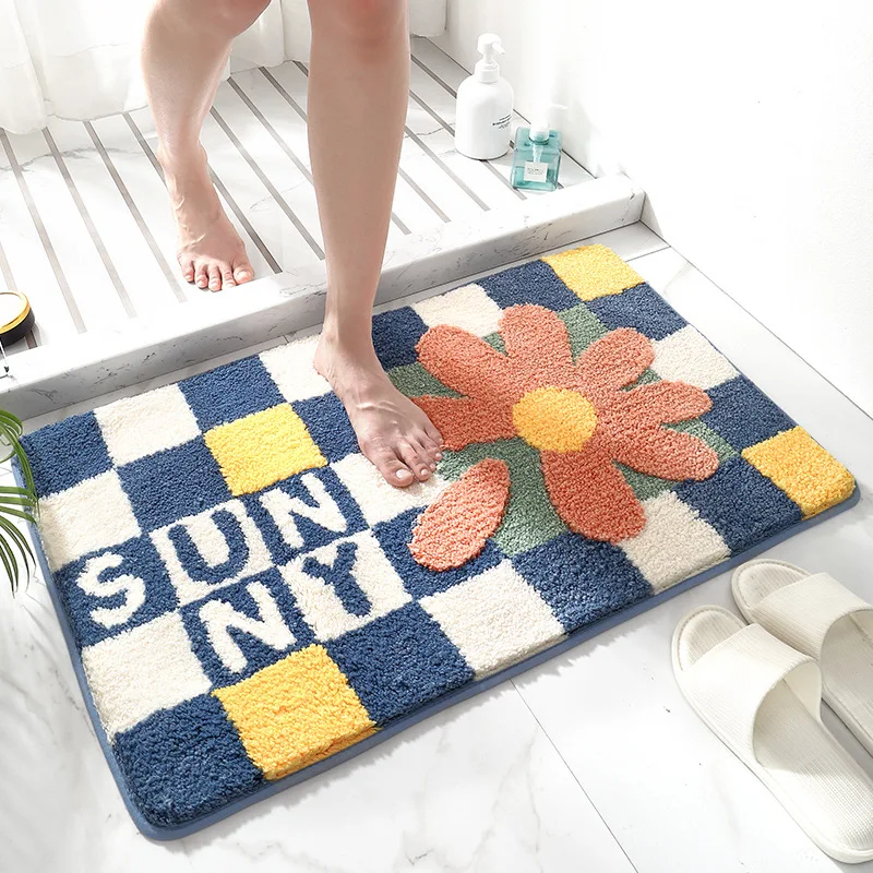 Water Absorbent Bathroom Mat Non Slip Entrance Doormat 