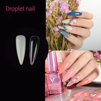 

Fake nails 500 Pcs/Box Of Ultra-Thin Seamless Half Paste Full Cover Nails Fake nail art nail tips Sturdy nail storage box nail