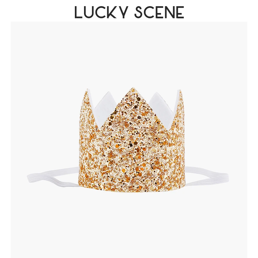 Glitter Felt Crown Birthday Hat Kids Pets Adults Birthday Party Accessories Solid Gold Silver One Size Fits All S00204 party hat birthday crown birthday headband set