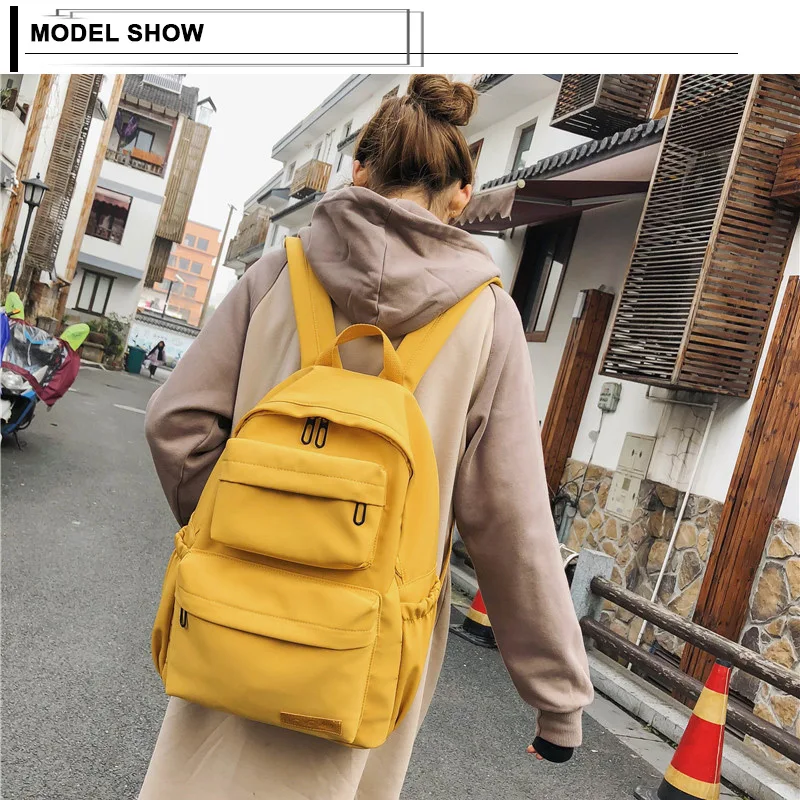 Fashion Waterproof Nylon Backpack for Women Multi Pocket Travel Backpacks Female School Bag for Teenage Girls Book Mochilas