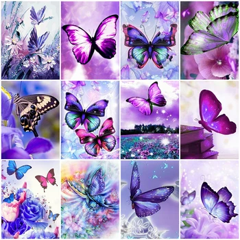 

Evershine Diamond Painting Butterfly Diamond Embroidery Full Square Round Drill Cross Stitch Animal Rhinestone Picture Crafts