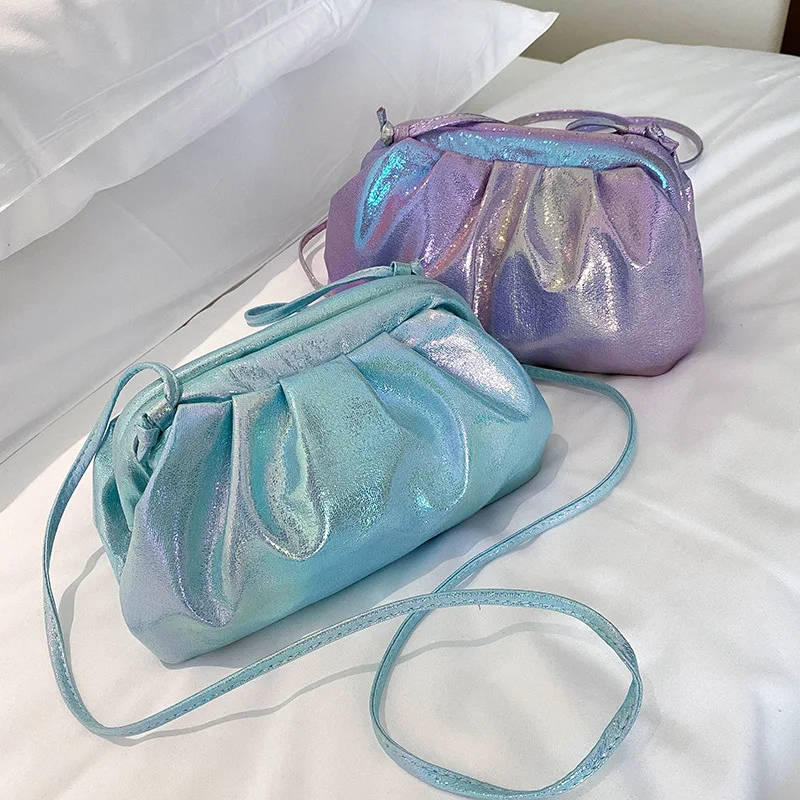 Mermaid PU Leather Shoulder Bag for Women with Handle Ladies Messenger Crossbody Handbags Shoulder Bag