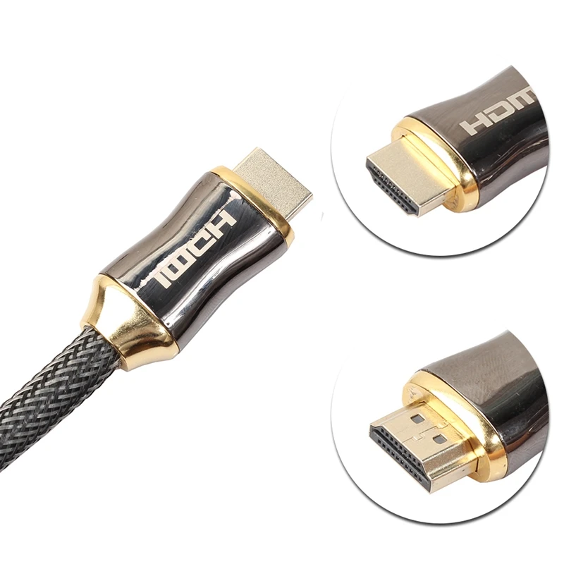 HDMI кабель высокоскоростной 18 Гбит/с Плетеный HDMI шнур HDMI 2,0 шнур ...
