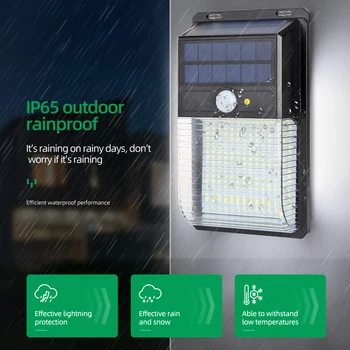 

LED Waterproof Solar Wall Light Motion Sensor Security Lighting Lamp Solar Power LED Waterproof Easy Installation