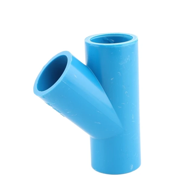 2pcs 20/25/32/40mm PVC Pipe Y Tee Connector Garden Irrigation