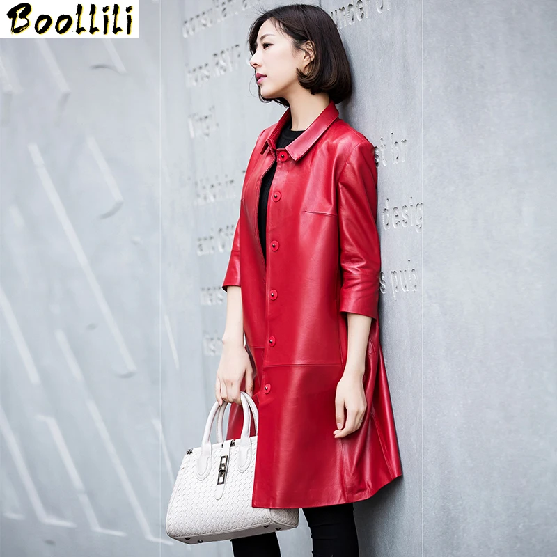 

Boollili Fashion Women Casual Genuine Leather Jacket 2020 Autumn Real Sheepskin Coat Female Slim Ladies Jackets Outerwear