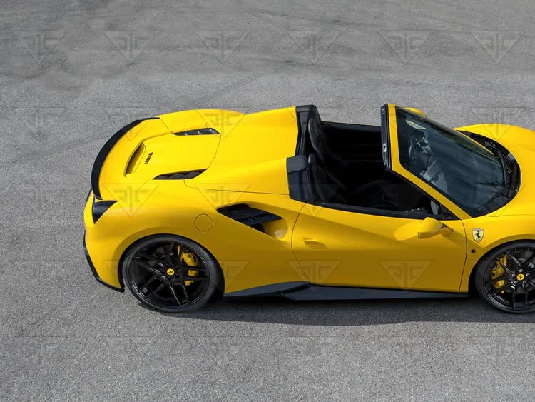 For Ferrari FERRARI 488 2015-2018 high quality Carbon Fiber rear boot Wing Spoiler Rear Roof Spoiler Wing Trunk Lip Boot Cover - - Racext 15