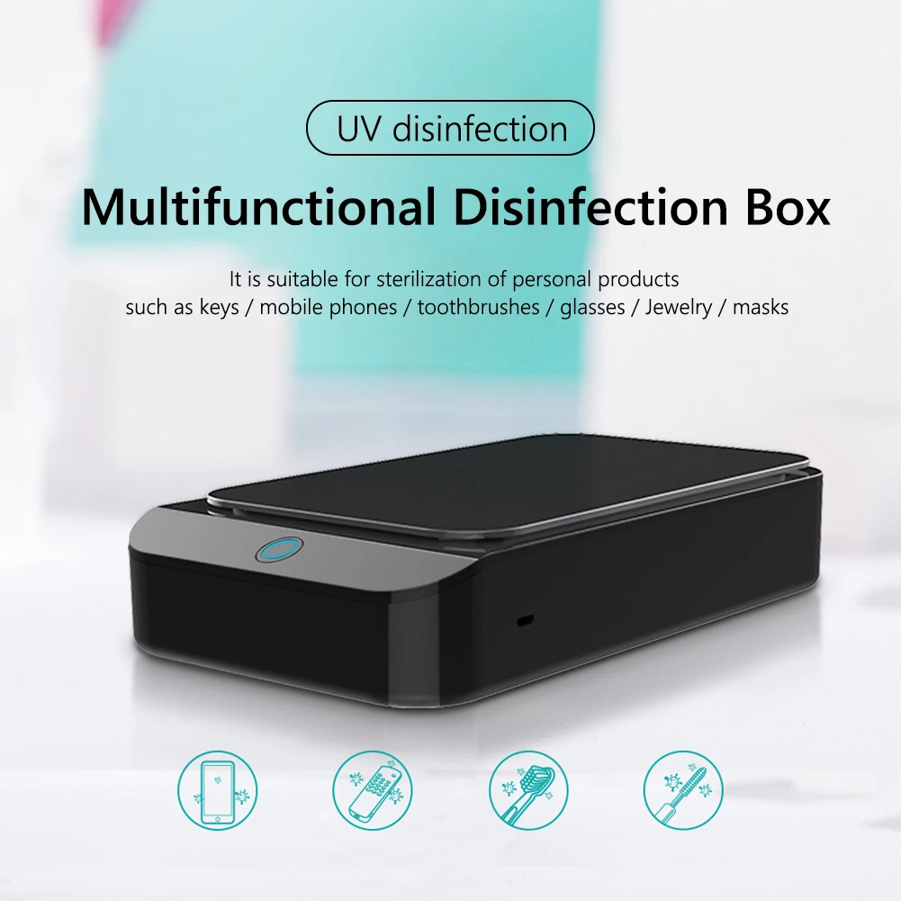 UV Disinfection Sanitizer UV Sterilizer Box with Aroma Difffuser for Phone Mask Safety Hygiene Good Sealing Performance afbeelding