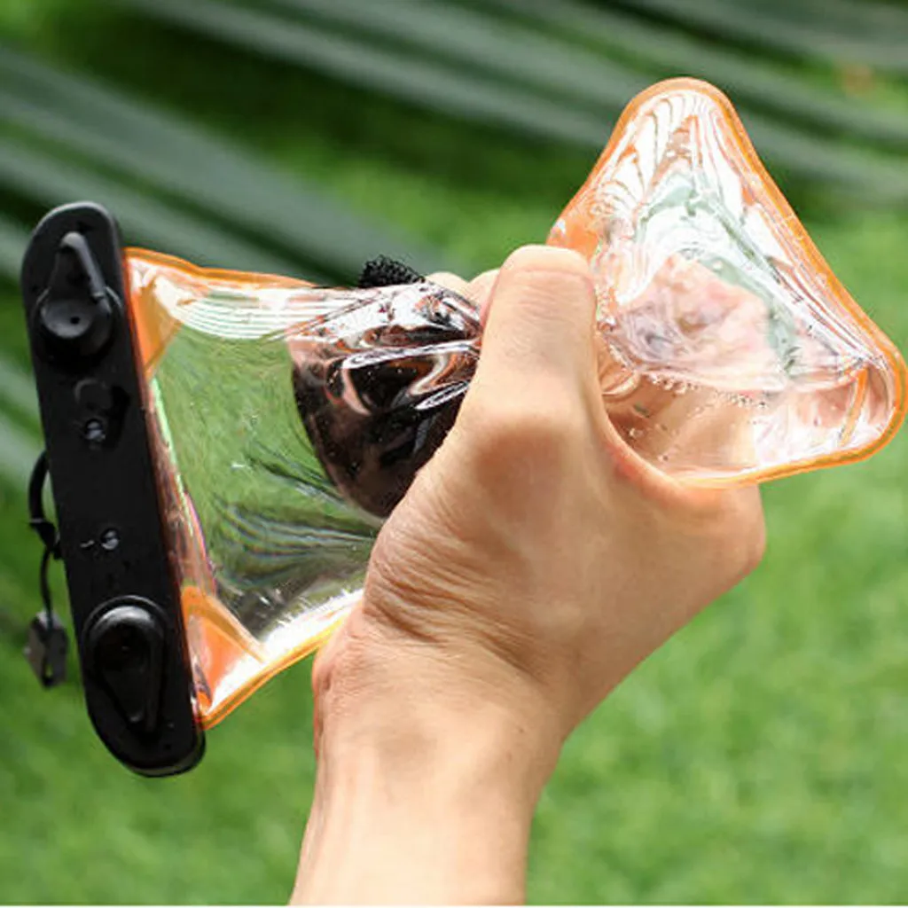 Float Airbag Waterproof Swimming Bag Mobile Phone Case Cover Dry Pouch Universal Diving Drifting Riving Trekking Bags JU22
