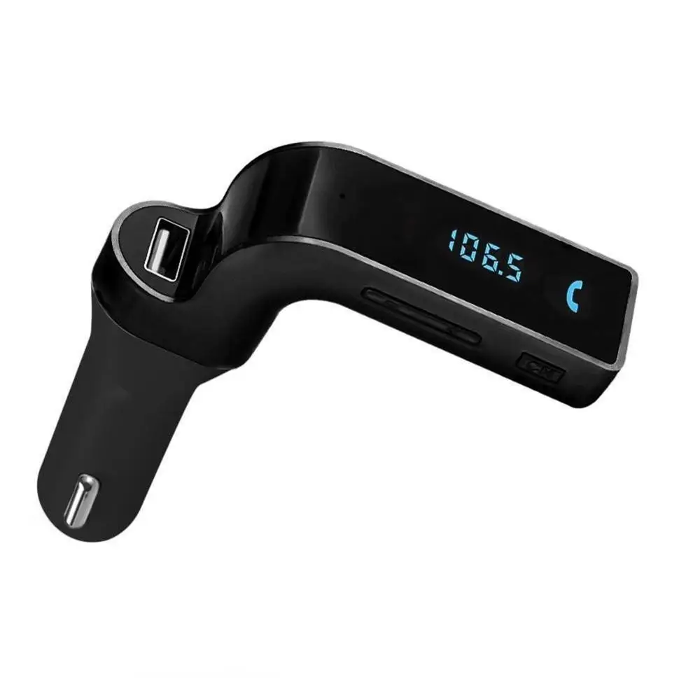 Bluetooth автомобильный комплект громкой связи fm-передатчик Радио MP3 плеер USB зарядное устройство - Цвет: Черный