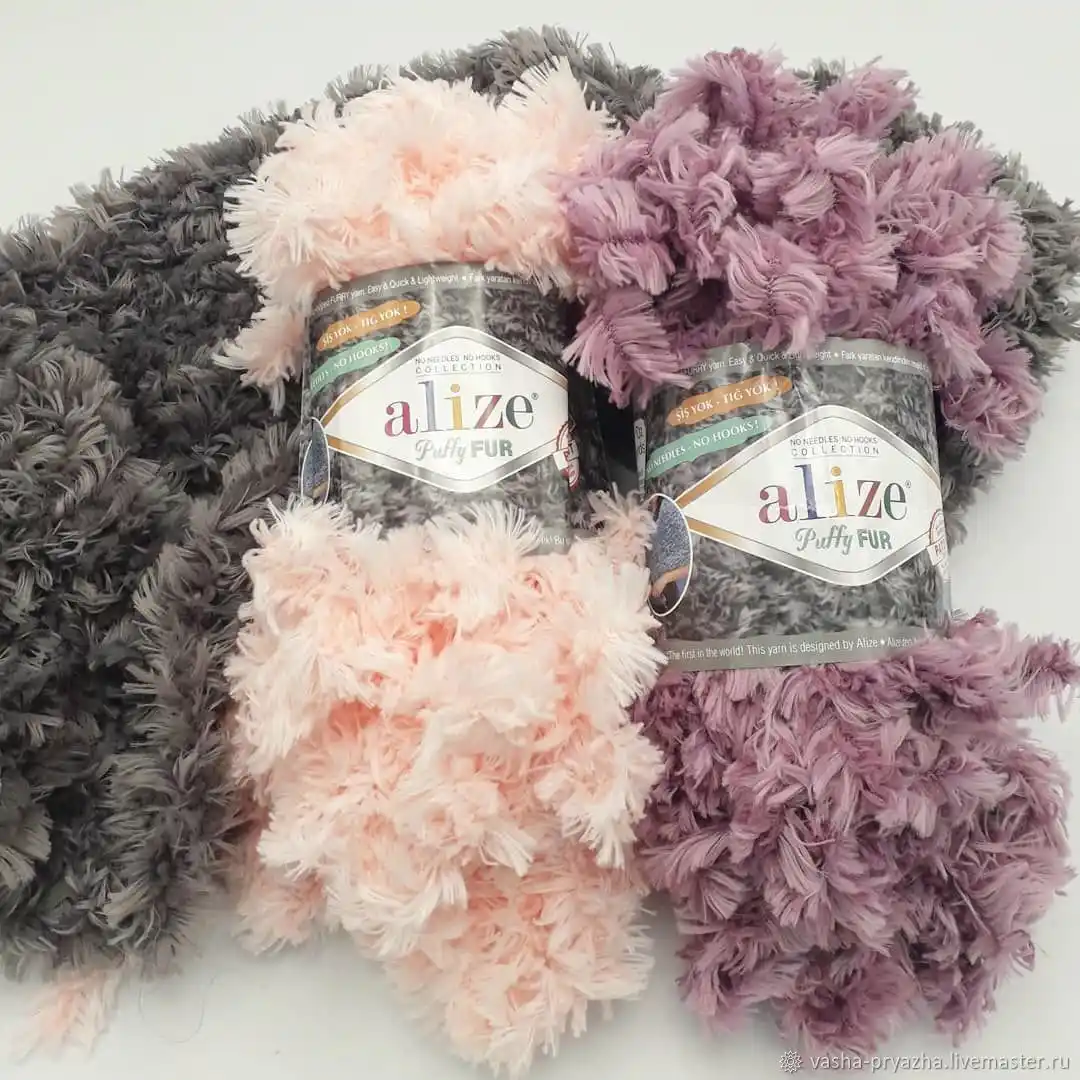 Пряжа Alize Puffy Fur 100гр 6м (100% полиэстер)|Пряжа| |