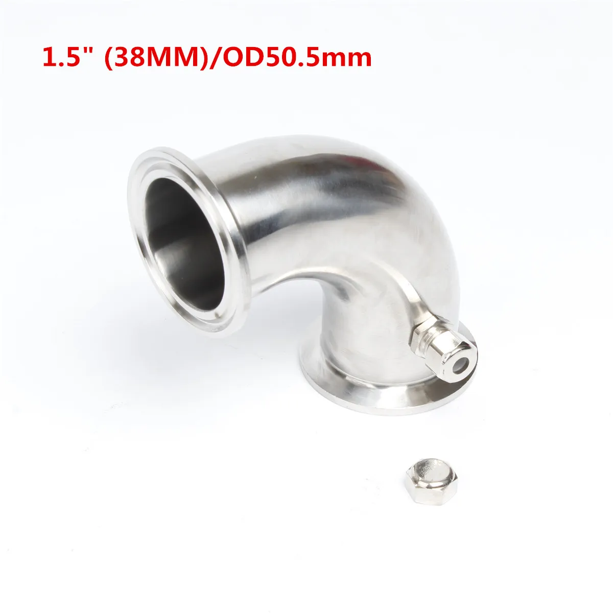 

1.5" OD50.5mm 2 inches OD64MM Tri-Clamp Thermowell Elbow 90 degree , connector for sensors diameter 2-6mm ,with end cap