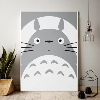 

My Neighbor Totoro Poster Totoro Classic Minimalist Movie Canvas Poster No FRAME