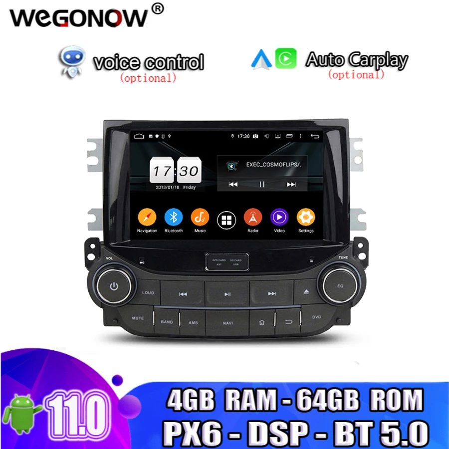 PX6 HD DSP Android 11.0 Octa Core 4GB 64GB ROM Car DVD Player Wifi Bluetooth5.0 RDS RADIO GPS map For Chevrolet Malibu 2013-2015 |