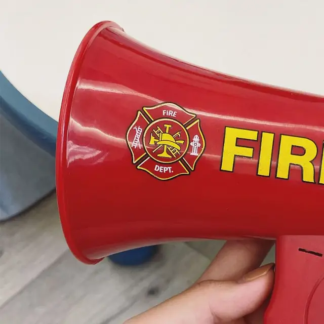 Fire Fighting Megaphone for Kids Pretend Firemen Portable Hand Speaker Toys New 6
