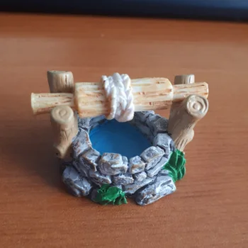 

Fairy Garden Mini Water Well Bridge Animail Figurines Miniature Craft Bridge House Pouch Mushroom DIY Ornament Garden Decor