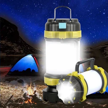 

LED Camping Light USB Rechargeable Flashlight Dimmable Portable Spotlight Work Light Waterproof Searchlight Emergency Torch