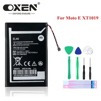 

OXEN 1860mAh EL40 Battery for Motorola Moto E XT1019 XT830C Xt1021 Mobile Phone Rechargeable Lithium Polymer Batteries+Tools