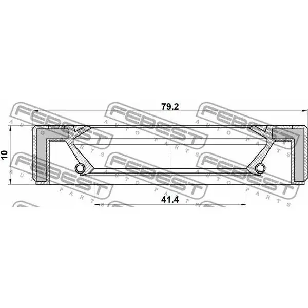 Сальник привода 41.4x79.2x10x13.9 FORD MONDEO CA2 2007-2014 [EU] FEBEST 95GAY43791014C | Автомобили и мотоциклы