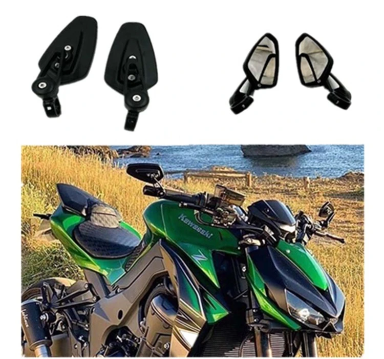 Motorcycle modified handle rearview mirror Fit For kawasaki Z1000 Z900 CB650R Z400|Side Mirrors & Accessories| -