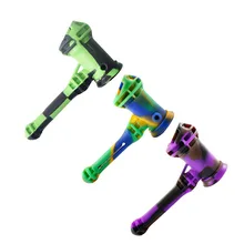 1 шт. креативные портативные съемные силиконовые трубки, доступные для трав трубки, курительная трубка, табачная трубка, случайный цвет