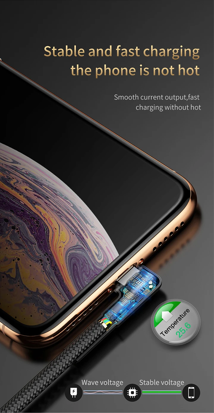 Baseus usb кабель для зарядки с двойным изгибом для iPhone 11 XS Max XR 8 Plus 2.4A быстрое зарядное устройство кабель для передачи данных USB шнур для зарядки