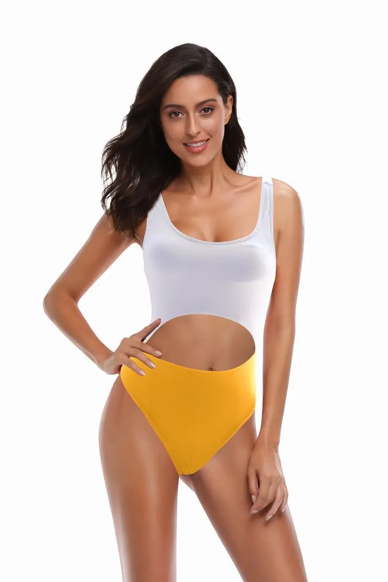 

Striped Low Waist Wire Free Ukraine Push up Bodysuit Sexy Skirted Swimsuit 2020 New Maillot Une Piece