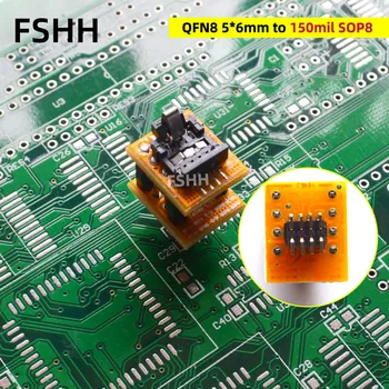 

Mini series 5*6mm QFN8 to 150mil SOP8 test socket QFN8 DFN8 MLF8 to SOP8 Chip solderless adapter