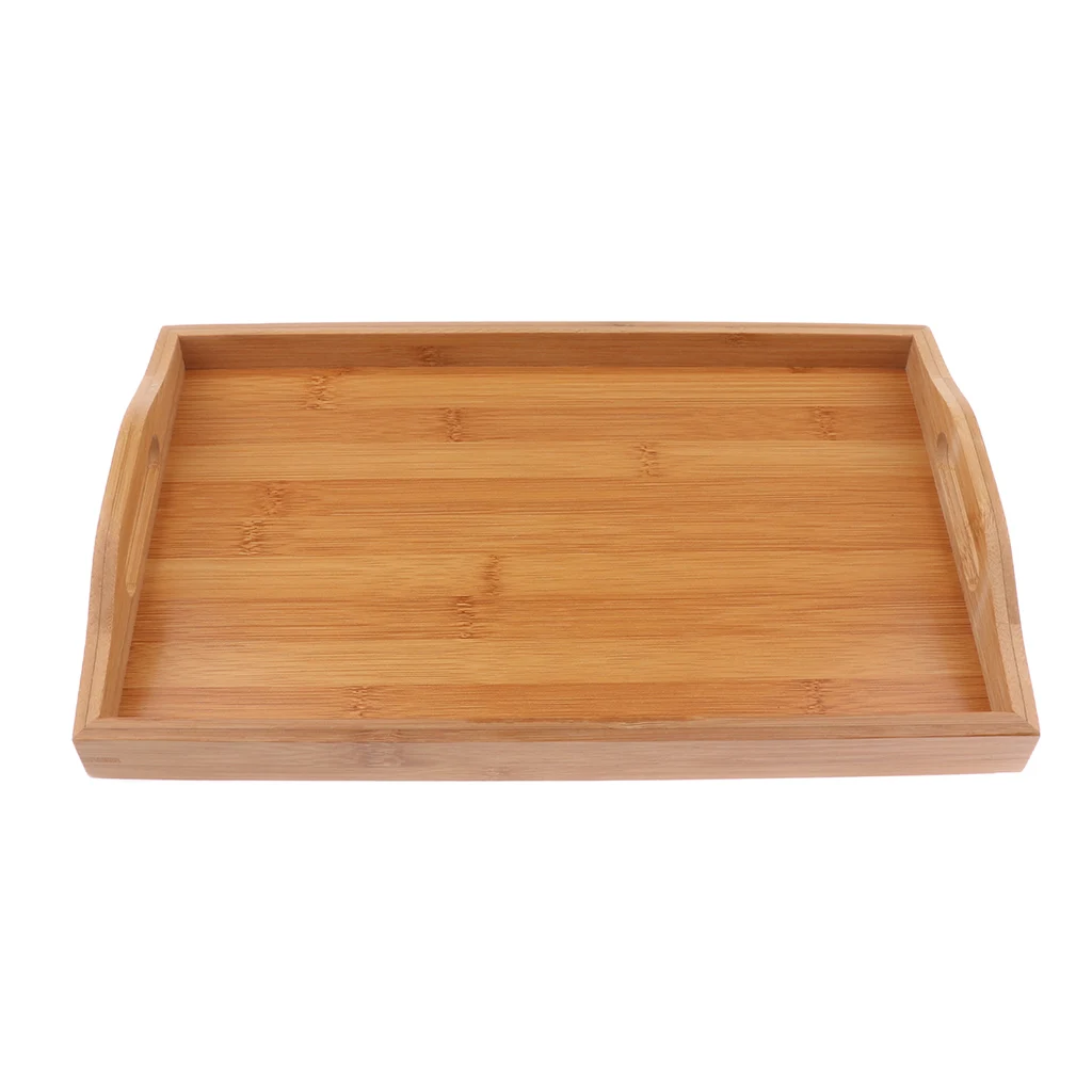 Various Size Exclusive Wood Serving Tray Food Dish Kitchen Vintage Solid - 6 Sizes Available