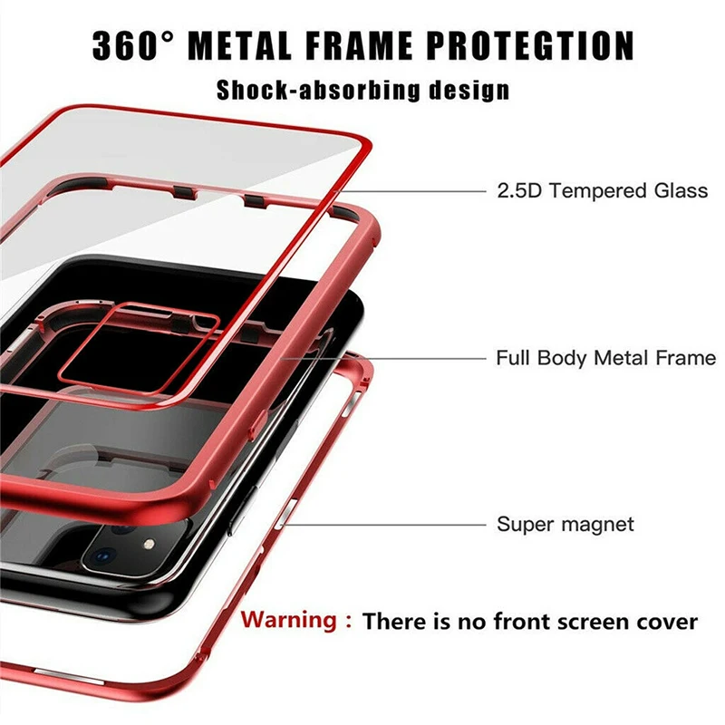 Hot Sale Mobile Phone Case Cover Magnetic Adsorption Tempered Glass for iPhone 11 Pro Max
